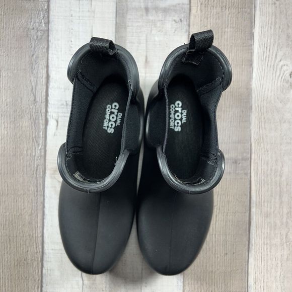 Crocs Women's Freesail Chelsea Boot Rain Pull On Lightweight Rubber Black Size 5 - Picture 5 of 15